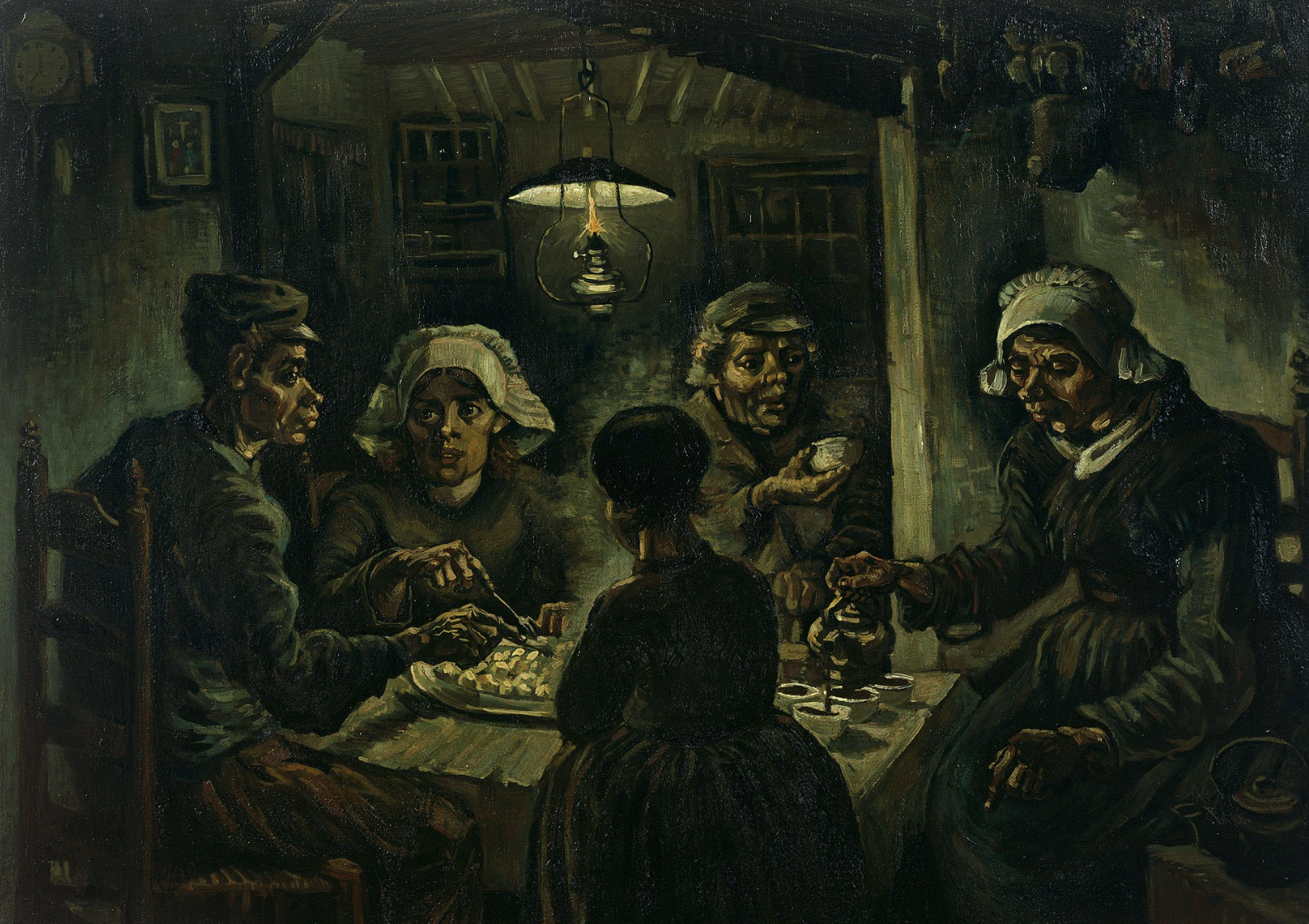 早期梵谷畫作《吃馬鈴薯的人》,收藏於梵谷博物館(圖:wikipedia)