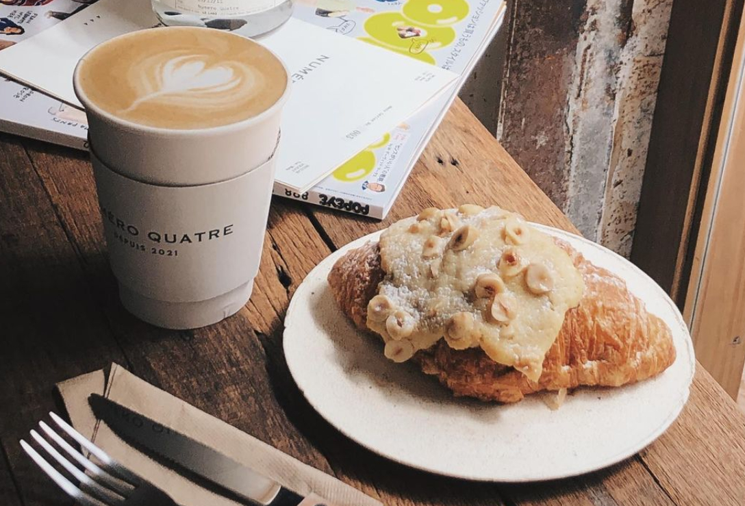 法國人習慣以咖啡、可頌當早餐(圖:IG@numero_quatre4)