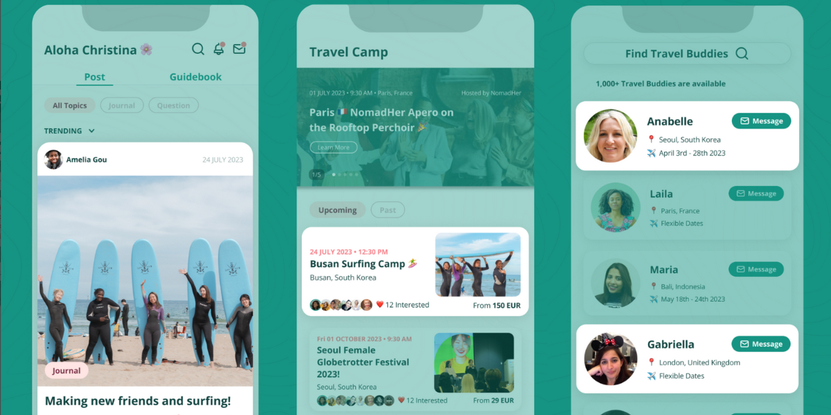 NomadHer專為女性旅行者設計的應用程式,提供(圖:截自Google Play)