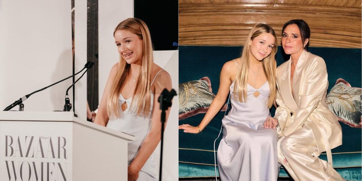 哈柏親自頒獎給母親維多利亞，談及母親全是欽佩之情。（圖：IG@victoriabeckham）