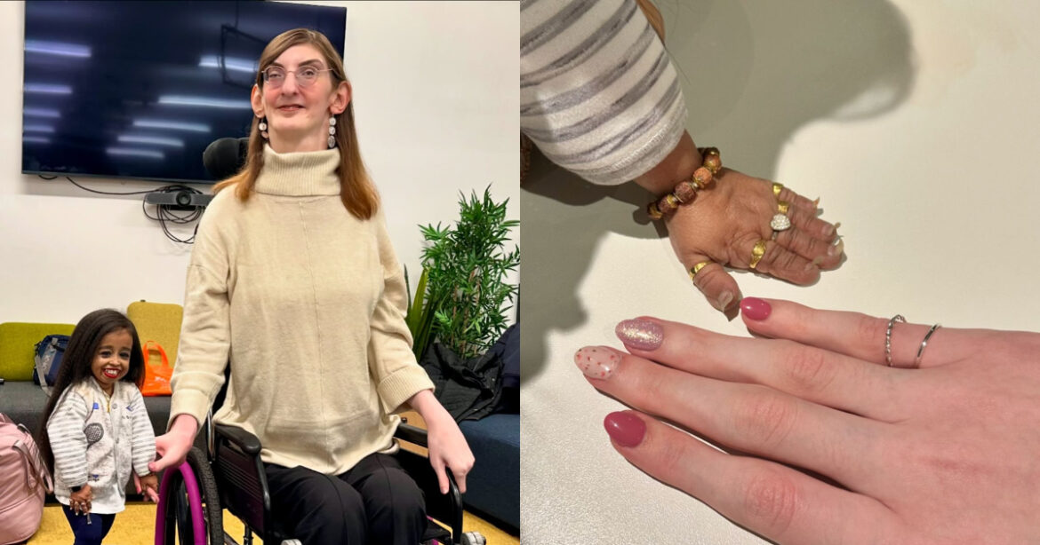 世界最高和最矮女性一起共進下午茶，慶祝金氏世界紀錄日（圖/ Rumeysa Gelgi）