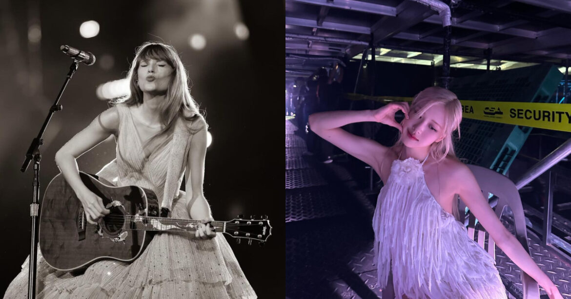 Rosé 透露了自己曾在聚會中遇到泰勒絲，對方給了她許多建議與鼓勵（圖/ 泰勒絲 IG 、Rosé IG ）