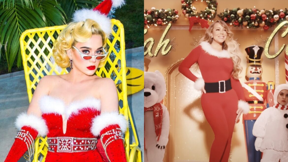 最百聽不厭的 5 首聖誕英文歌曲。（圖／Instagram ＠katyperry 、＠mariahcarey）