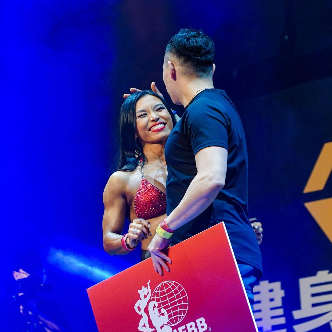 詩潔因為老公鼓勵踏上健美選手之路。(圖/Instagram@panpan_ifbbwellnesspro)