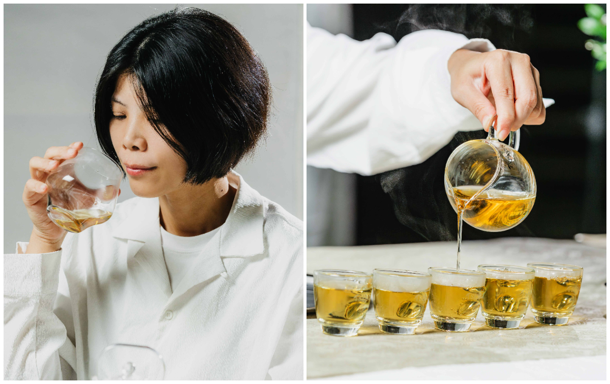 曾莉敏規劃茶席體驗，採用台灣製作的食用級玻璃壺配上嚴選茶葉（圖：曾的茶）