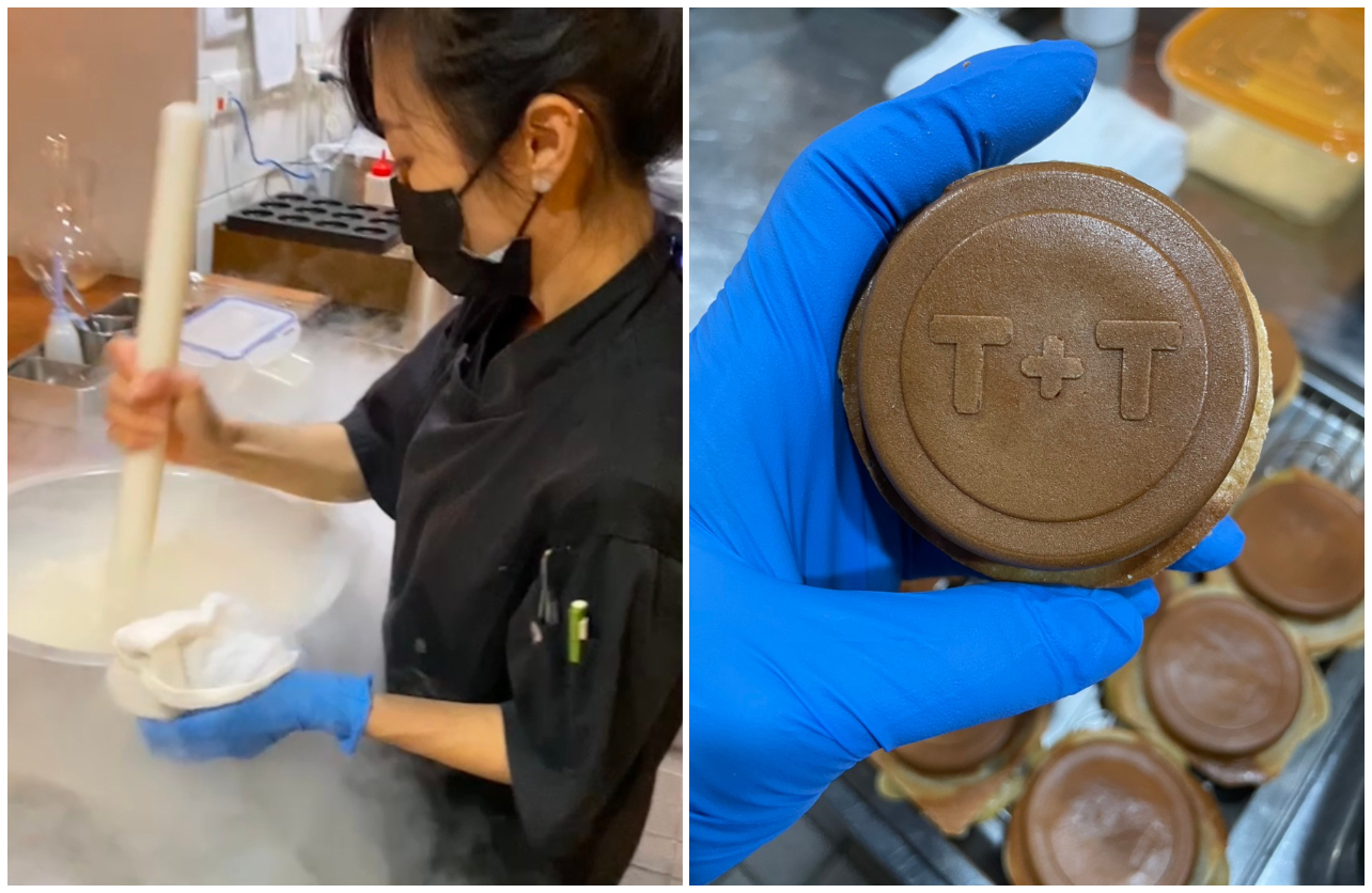 T+T 任職時期,除了製作甜點外還負責冷台、出餐台(圖:黃韋嘉提供)