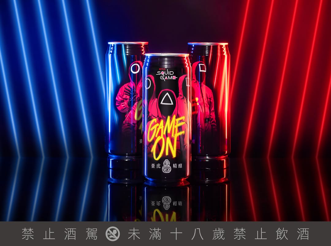 臺虎精釀與 Netflix《魷魚遊戲 2》推出新品,直接取名「○△□啤酒」(圖:IG@taihubrewing)