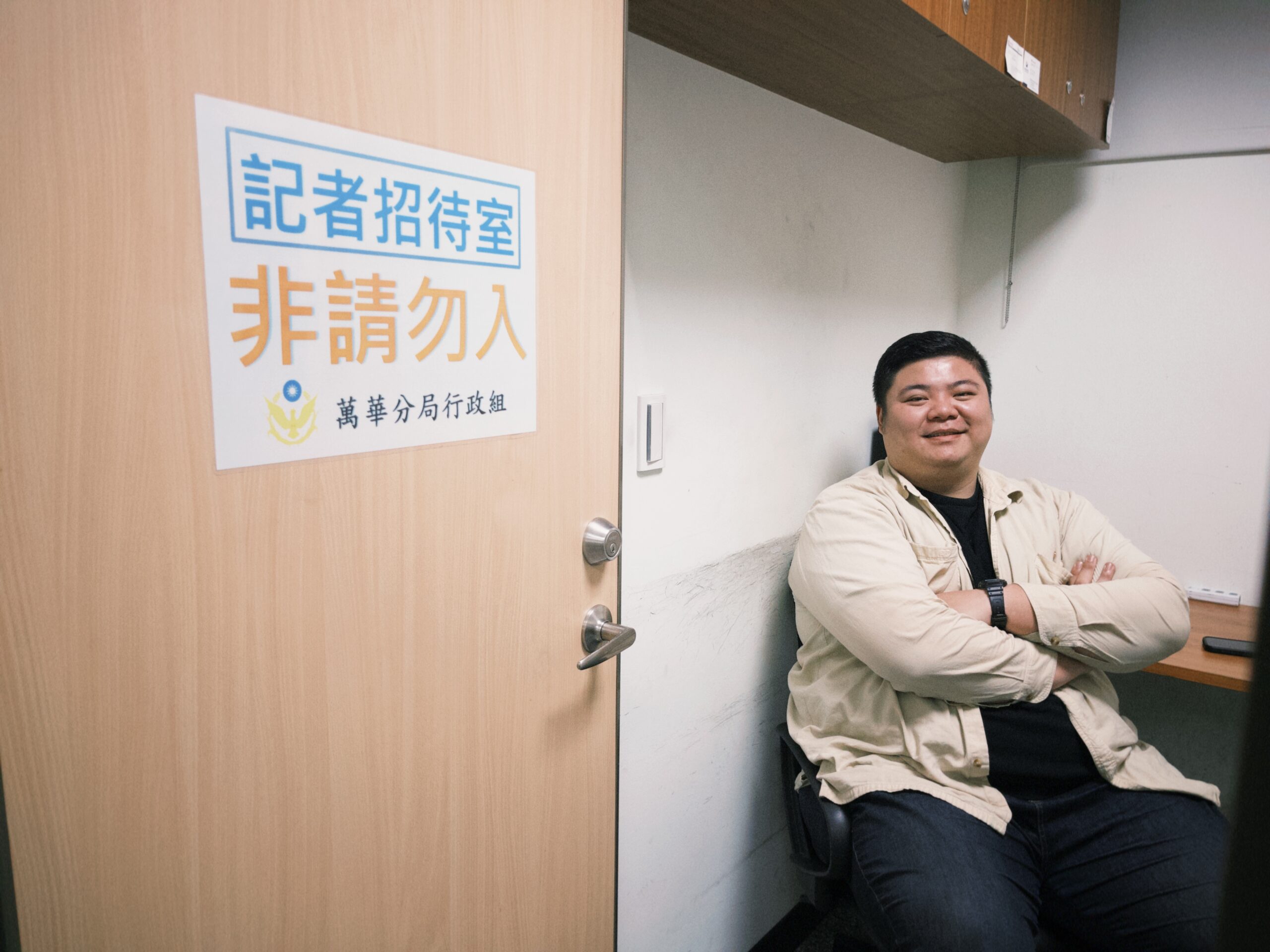 專訪社會記者李隆揆。(圖/編輯 Sally.H 拍攝)